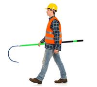 Insulated Rescue Hook,High Voltage Life Hook with 3 5 6 10 Foot Rescue Pole, Lightweight Anti-electrocution Insulated Rescue Hooks, Electrical Safety Emergency Life-Saving Tools(Green,3m/9.8 (Gre