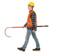 Insulated Rescue Hook,High Voltage Life Hook with 3 5 6 10 Foot Rescue Pole, Lightweight Anti-electrocution Insulated Rescue Hooks, Electrical Safety Emergency Life-Saving Tools(Green,3m/9.8 (Red