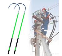 Insulated Rescue Hook,Life-Saving Insulated Rescue Stick w/Reinforced Fiberglass Handle, 1m 1.5m 2m 3m Insulated Electrical Body Rescue Hook (White set of 3 3m 220 KV) (Green Set of 2 1m 10 KV)