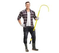 Insulated Rescue Hook - Lightweight Portable High Voltage Electrical Safety Tool, Fiberglass Life-Saving Pull Rod for Electric Vehicles and Electrical Gear(Yellow,3m/9.8ft)