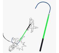 Insulated Rescue Hook Pole for Emergency Electrical Safety, Lightweight Epoxy Rod with Steel Hook, Non-Slip Handle for High Voltage Line Workers & Rescue Professionals