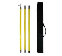Insulated Rescue Hook, Portable Non-Conductive Pull Rod for Emergency Rescue and Live Line Work, Includes Storage Bag, 3 m/9.8 ft Length
