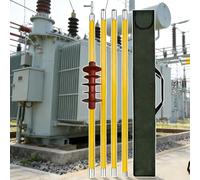 Insulated Rescue Hook with Extension Pole for Safe Power Line Operations