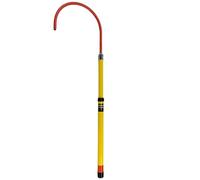 Insulated Rescue Hook with Reinforced Fiberglass Handle, Telescoping Electrical Safety Pole for High-voltage Towers, Supports Load up to 176 lbs