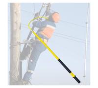 Insulated Rescue Pole with Hook, Life-Saving Pull Rod for Emergency Electric Shock Safety, High Voltage Safety Tool