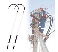 Insulated Rescue Stick Set of 2-1m/1.5m/2m/3m, Lightweight Fiberglass Handle, Anti-Electrocution Hook for Electric Vehicles, Essential Life-Saving Tool