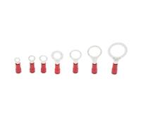 Insulated Ring Terminals, 150pcs Each RV1.25-3/4/5/6/8/10/12 Insulated Heat Shrink Ring Crimp Terminals Auto Marine(150pcs RV1.25-12)