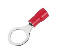 Insulated Ring Terminals, Red Ring Terminals RV1.25 M3 M4 M5 M6 M8 22-16AWG 100/150/200pcs Auto Motorcycle Marine(Red Rv1.25-8,150pcs)