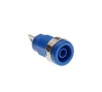 Insulated Safety 32A 4MM Banana Terminal 6 Colors Female Jack Panel Mount Socket Binding Post Wire Connector(Blue,1PCS)