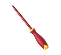 Insulated Screwdriver 1000V for vde Certified - Magnetic Tip Chrome Vanadium Steel Electrician Tool for Cross Slotted Repair with Ergonomic Soft Grip(PH2x125mm)
