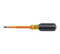 Insulated Screwdriver, 3/16-Inch Cabinet Tip with 4-Inch Shank KLEIN TOOLS 601-4-INS