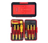 Insulated Screwdriver Set 14 Pcs, Magnetic Tips, 220V Insulated Handles, Interchangeable Phillips Flathead, CRV Steel Electrical Screwdriver Set with Case for Home DIY and Appliance Repair