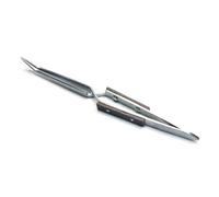 Insulated Soldering Tweezer Auto Closing Jewelry Welding Process Repair Hand Tool Tweezer Crosses Locking Clamp Clip Welder Tool