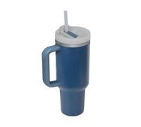Insulated Stainless Steel Travel Mug 40 Large Capacity Three Zero Four Handle Cup for Outdoor Car Use(Denim)