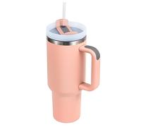 Insulated Stainless Steel Tumbler with Handle and Straw Lid - Reusable Travel Mug for Cold Beverages, Perfect for Iced Coffee at Home or on the Go