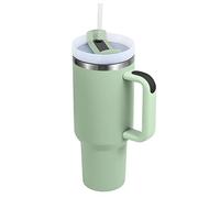 Insulated Stainless Steel Tumbler with Handle and Straw Lid - Reusable Travel Mug for Cold Beverages, Perfect for Iced Coffee at Home or on the Go