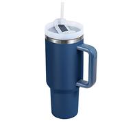 Insulated Stainless Steel Tumbler with Handle and Straw Lid - Reusable Travel Mug for Cold Beverages, Perfect for Iced Coffee at Home or on the Go
