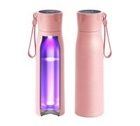 Insulated Stainless Steel Water Bottle with UV Sterilization & Hydration Reminder, USB-C Rechargeable, BPA-Free&Leak-Proof Smart Self-Cleaning Water Bottle, Ideal for Office, Travel and Gifts, Pink