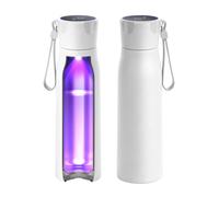Insulated Stainless Steel Water Bottle with UV Sterilization & Hydration Reminder, USB-C Rechargeable, BPA-Free&Leak-Proof Smart Self-Cleaning Water Bottle, Ideal for Office, Travel and Gifts, White