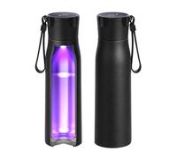 Insulated Stainless Steel Water Bottle with UV Sterilization & Hydration Reminder, USB-C Rechargeable, BPA-Free&Leak-Proof Smart Self-Cleaning Water Bottle, Ideal for Office, Travel and Gifts, Black