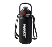 Insulated Stainless Water Bottle 710ml Dual Sip Lid(Black 2000ml)