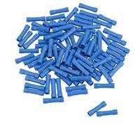 Insulated Straight Butt Connectors Electrical Crimps Terminals Blue 100pc