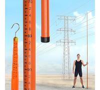 Insulated Telescopic Measuring Pole, Adjustable Height Measuring Stick for Electrical Work, Epoxy Resin Telescopic Ruler with Carry Pouch, Distance Measuring Pole for Forestry/Power Utility