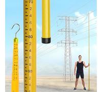 Insulated Telescopic Measuring Pole, Adjustable Height Measuring Stick for Electrical Work, Epoxy Resin Telescopic Ruler with Carry Pouch, Distance Measuring Pole for Forestry-Power Utility