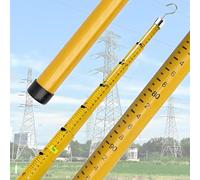Insulated Telescopic Measuring Pole, Insulated Telescoping Measuring Rod, Collapsible Tower Ruler, Power Pole for Height and Distance Measurement, Tree Survey Tool,（Yellow,8m/26.2ft）