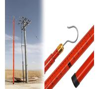 Insulated Telescopic Measuring Pole, Telescopic Height Measuring Rod for Tree, Electrical Work & Substation,Voltmeter Pole,（Orange,15m/49.2ft）