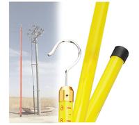 Insulated Telescopic Measuring Pole, With Hook Lightweight Survey Pole With Carrying Bag, For Live Line Height Measurement(Yellow,10m/32.8ft)