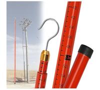 Insulated Telescopic Measuring Pole, With Hook Lightweight Survey Pole With Carrying Bag, For Live Line Height Measurement(Orange,12m/39ft)