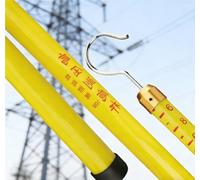 Insulated Telescopic Measuring Stick, Adjustable Height for Electrical Work, Portable Epoxy Resin Ruler, Ideal for Professionals