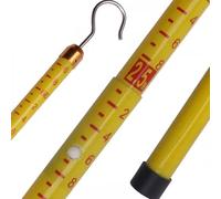 Insulated Telescopic Ruler for Electrical Work Lengths 19.7/26.2/32.8/39.4/49.2/59 ft, High Voltage Measuring Stick with Carry Bag, for Power Line Gap Checks(Yellow,18m/59ft)