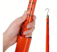 Insulated Telescoping Hot Stick for Linemen - 8m/26.2ft 2-Pack Safety Rods for Transmission Line Height Measurement Weatherproof Pouch High Visibility Orange