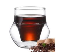 Insulated Thermal Mug - Double Glass Coffee Cup - Single Mouth Coffee Cup | Clear Borosilicate Glass Coffee Cup, Creative Thermal Cup Glasses for Tea, Coffee, Latte, Cappuccino, Cafe, Milk, Milk