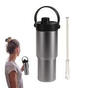 Insulated Travel Coffee Mug | 735ml Sports Cup,Portable Vacuum Drinking Tool with Handle and Straw Leakproof Bottle for Sports Camping Gym School