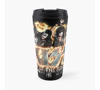 Insulated Travel Coffee Mug KISS the band - End of the Road on Fire Logo Stainless Steel Cup Tumbler 17oz