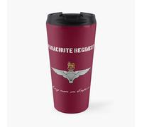 Insulated Travel Coffee Mug Parachute Regiment (UK - no flag) "Every Man An Emperor" Stainless Steel Cup Tumbler 17oz