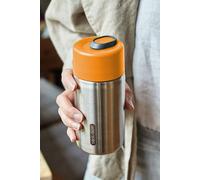 BLACK+BLUM - Travel Cup - 18/8 Stainless Steel Thermal Insulated Travel Coffee Cup with Leak Proof, Lockable Lid - Keeps Hot for 4 hrs, Cold for 8 hrs, Orange - 340ml