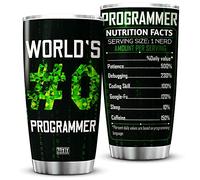 Insulated Travel Mug Stainless Steel Insulated Travel Cup Reusable Skinny Tumbler for Birthday Christmas Mom 590 Ml Programmer