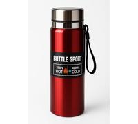 Insulated Vacuum Flask 800ml - Double Wall Stainless Steel Thermos for Hot Drinks, Wide Mouth Travel Bottle (Red)