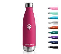 Insulated Water Bottle, 500 ml, Reusable Stainless Steel Bottle, BPA-Free, Leak-Proof, Double-Walled Insulated Bottle, Metal Water Bottle for Children, Office, Sport, Yoga, School, Outdoor
