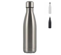 Insulated Water Bottle,500ml/17oz Stainless Steel Double Wall Metal Leak Proof Vacuum Flask,Keep Hot & Cold Drinks,Drinking Thermal for Outdoor Sports Camping Cycling for Kids &Adults (Silvery)