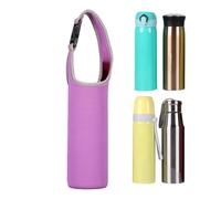 Insulated Water Bottle Bag: Handled Drink Holder, Multipurpose Thermal Carrier | Portable Drink Bag With Handle, Adjustable Shoulder Bag, F Proof Container Sleeve, Dark Purple, Consulte la descripción