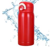 Insulated Water Bottle - Bouncing Lid Stainless Steel Vacuum Cup | 6-12 Hour Thermal Insulation Reusable Bottle for Students Teens Adults School Camping, Light Violet, Pink, Light Green, Creamy White