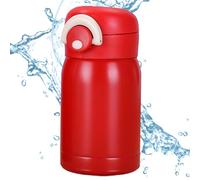 Insulated Water Bottle - Bouncing Lid Stainless Steel Vacuum Cup | 6-12 Hour Thermal Insulation Reusable Bottle for Students Teens Adults School Camping, Light Violet, Pink, Light Green, Creamy White