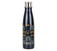 Insulated Water Bottle Double Wall Travel Bottle Black Safari Stainless Steel