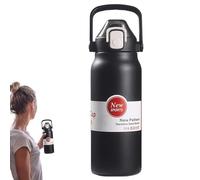 Insulated Water Bottle - Insulated Stainless Steel Water Bottle | 1300 ml Leakproof Portable Lightweight Cup | Drinking Insulated Bottles for Gym Camping Outdoor Sports Traveling Work Daily Hydration