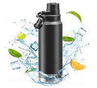 Insulated Water Bottle, Stainless Steel Water Bottle - 533 ml, 710 ml, 946 ml, with Cerámico Emaltado Revestimiento, Botella Isormica para deportes al aire Libre, Discipe a Prueba de Fugas (946 ml)